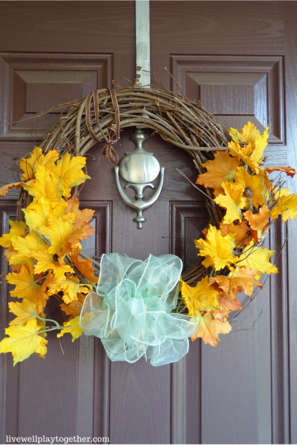 Easy DIY Fall Wreath - Live Well Play Together