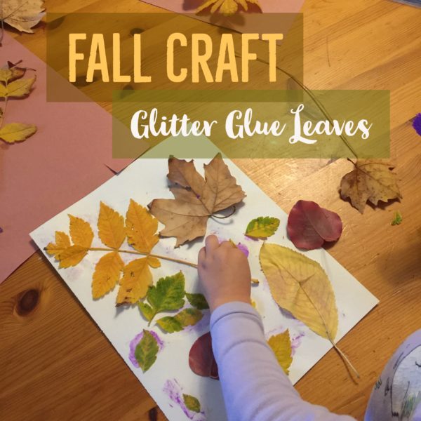 Fall Craft Idea: Glitter Glue Leaves - Live Well Play Together