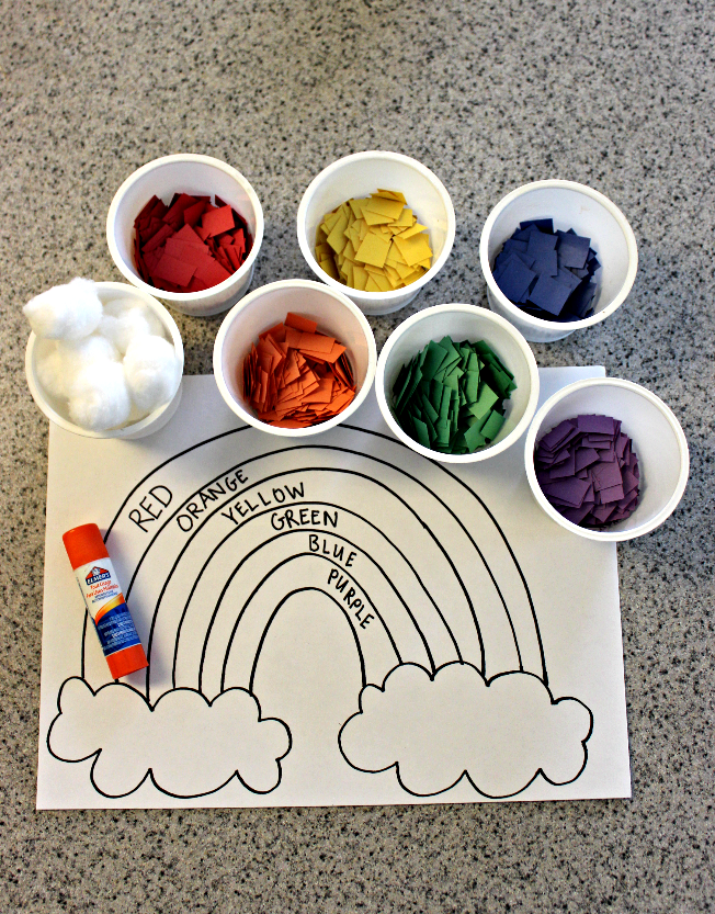 Paper Strip Process Art Project for Preschoolers