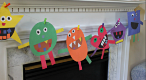 Shape Monster Craft for Kids - Live Well Play Together