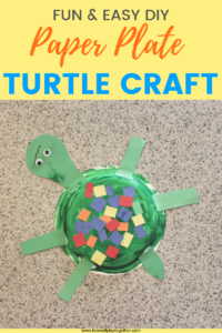 Mosaic Turtle Paper Plate Craft for Kids - Live Well Play Together