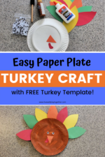 Paper Plate Turkey Craft for Kids + Free Turkey Template - Live Well ...