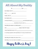 All About My Dad: Printable Father's Day Interview Questions for Kids ...