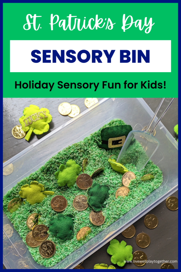 St. Patrick's Day Sensory Bin - Live Well Play Together